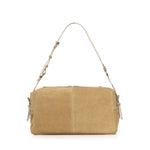 Borsa a spalla grande Keeper Bag in suede 106678 A0F6L22O PINKO 