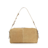 Borsa a spalla grande Keeper Bag in suede 106678 A0F6L22O PINKO 
