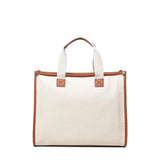 Borsa tote Responsability in cotone 73BS6AF01 RESPONSIBILITY BISNATURALE/CUOIO V° 73 