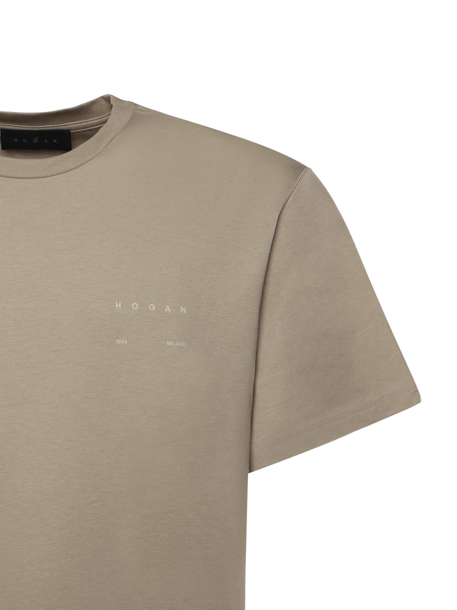 T-shirt in cotone con logo KQMB3522360ZFV C004 HOGAN 