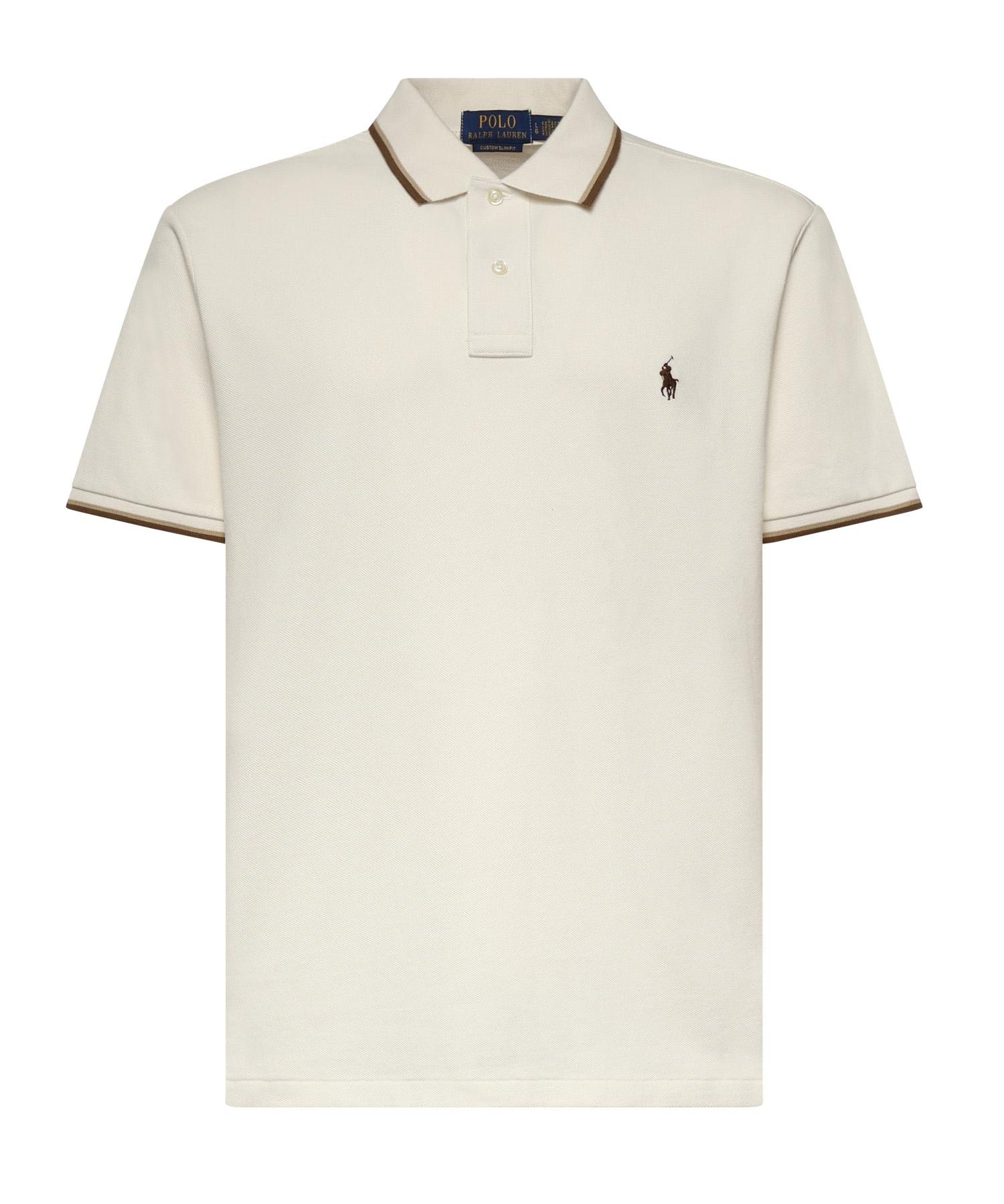 Polo in cotone con logo<BR/> 710842621 054 POLO RALPH LAUREN 