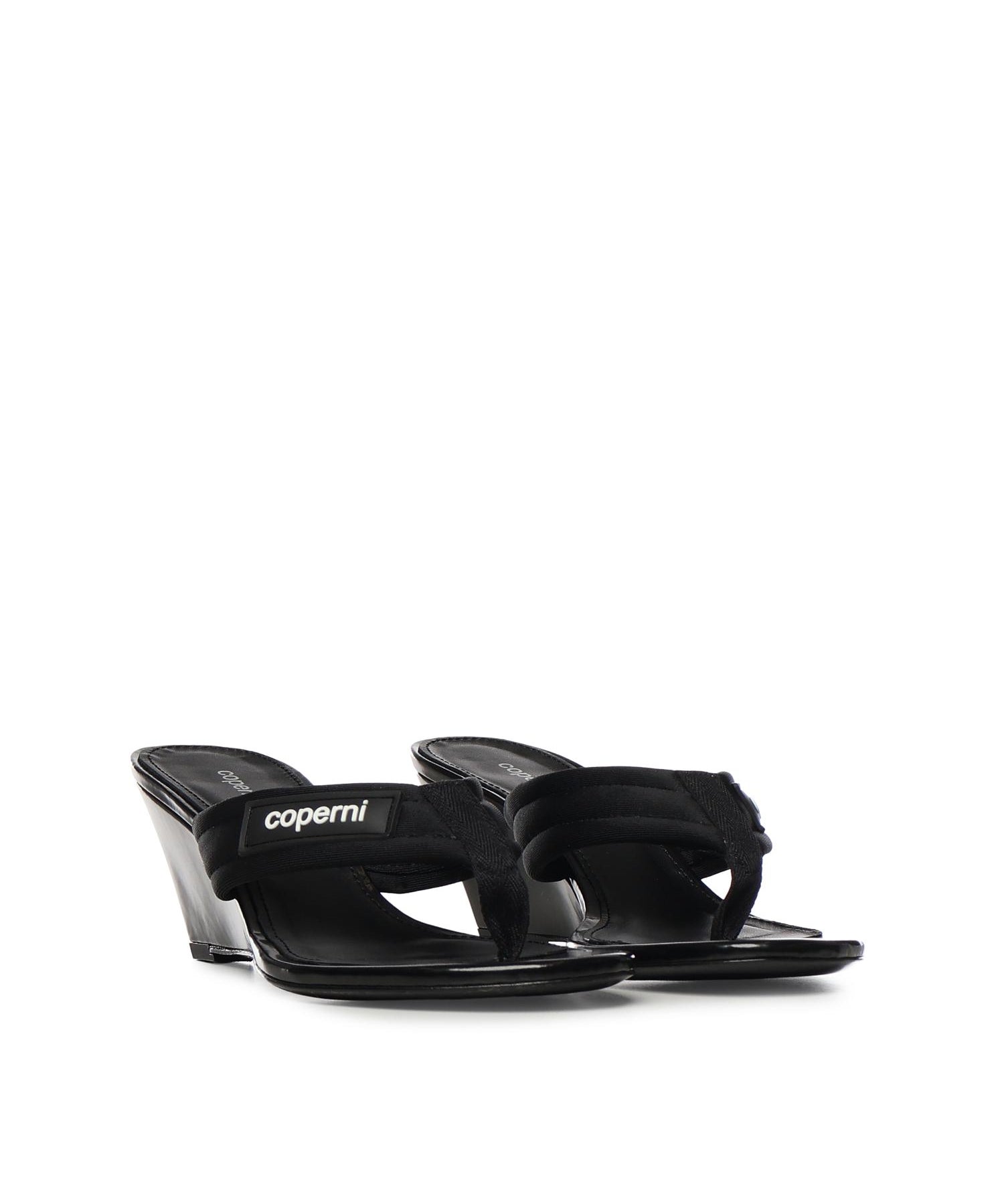 Sandali infradito con zeppa e logo COPSH97F3070 BLK COPERNI 
