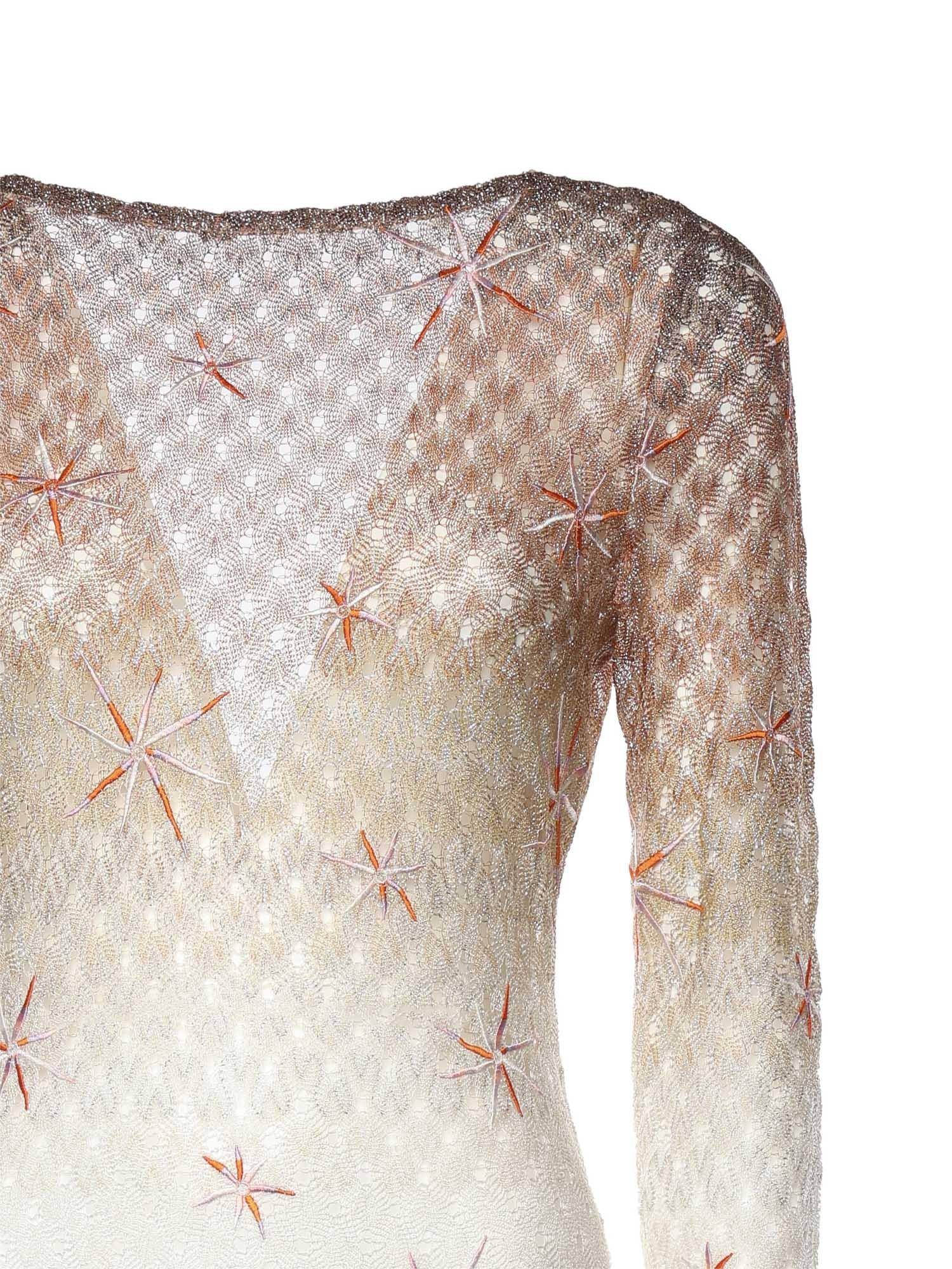 Abito copricostume in viscosa lamé motivo ragnatela dégradé con ricamo MS26SQ0T BR014ESMSMG MISSONI 