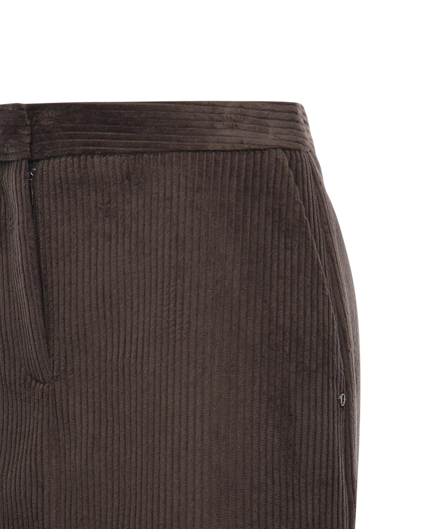 Minigonna in velluto DN6230 BROWN OTTOD'AME 