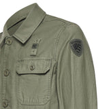 Overshirt in cotone con logo 26SBLUC04118 007452694 BLAUER 