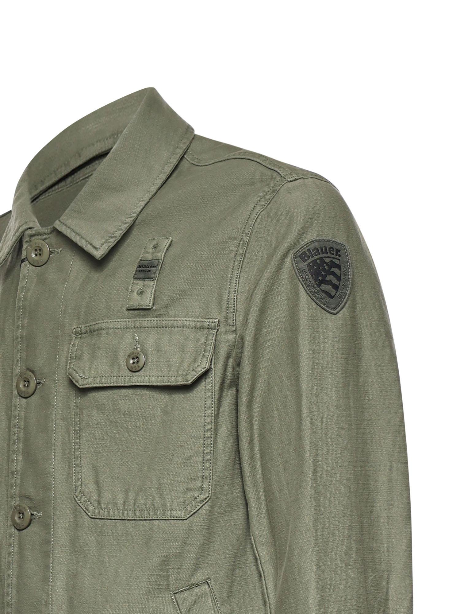 Overshirt in cotone con logo 26SBLUC04118 007452694 BLAUER 