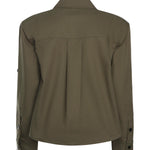 Camicia in gabardine di cotone AW25077T GR SELF-PORTRAIT 