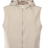 Gilet con cappuccio in seta K75GILK04TES0K085 02 ELEVENTY 