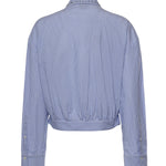 Camicia cropped a righe con colletto gioiello 106277 A32RZE5 PINKO 