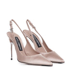 Slingback in raso con logo CG0776 A76308H056 DOLCE & GABBANA 