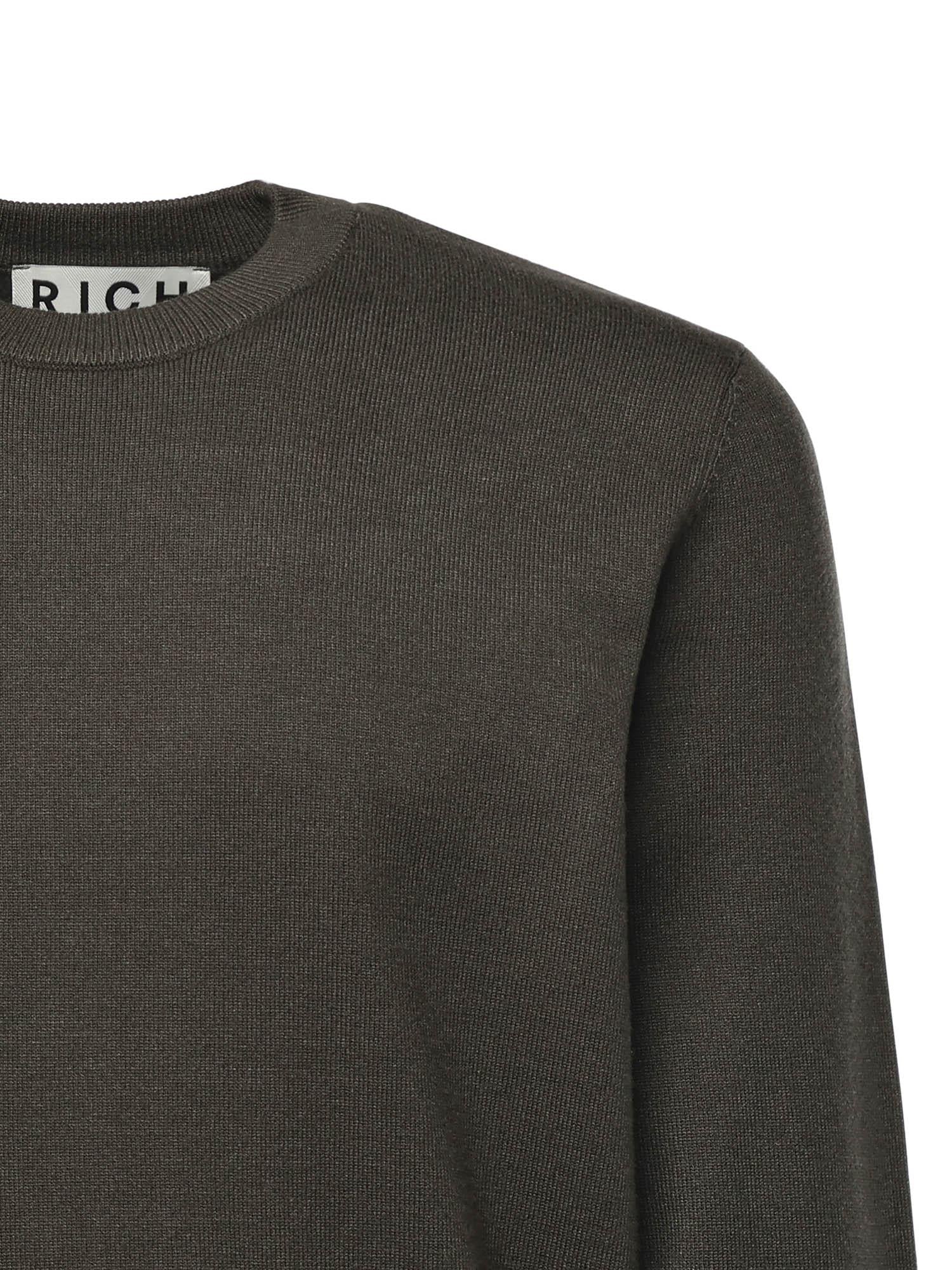 Maglione in misto viscosa con logo<BR/> UMA25035MA DEEP FOREST RICHMOND X 