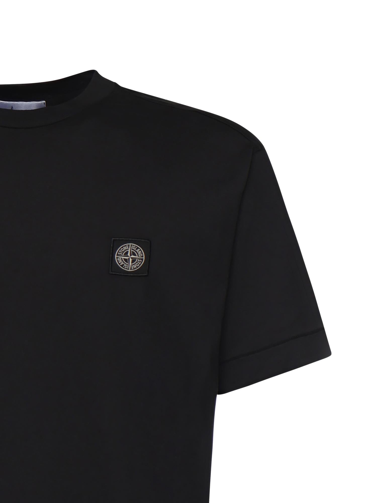 T-shirt con patch Compass in jersey di cotone L1S152100027 S0013V0029 STONE ISLAND 