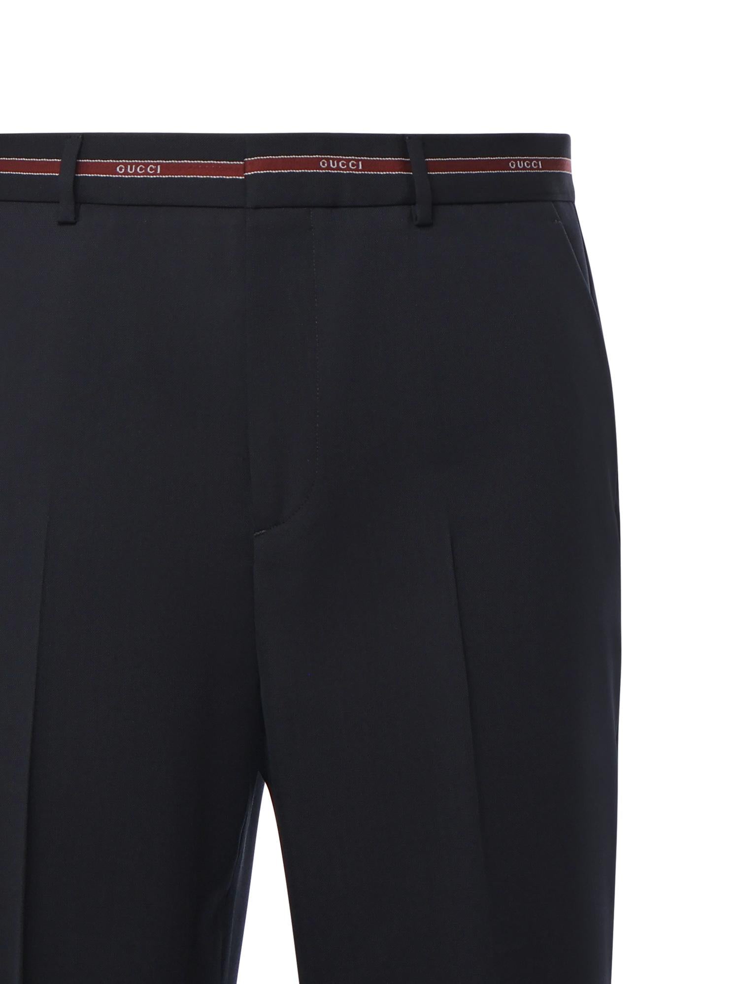 Pantalone in lana con dettaglio cimosa 832544 Z7AQV4668 GUCCI 