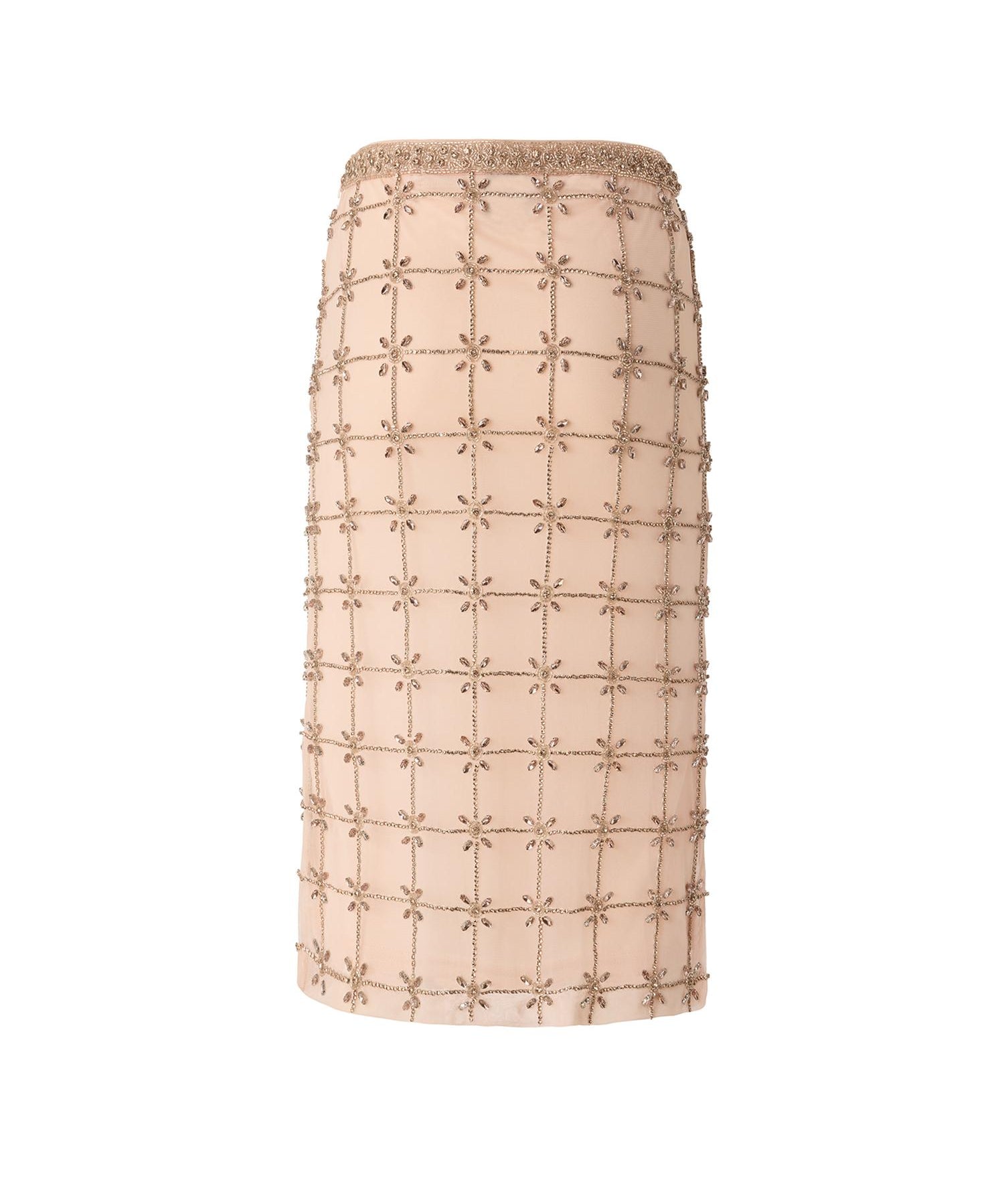 Gonna longuette in tulle con cristalli 106031 A32BZN6 PINKO 