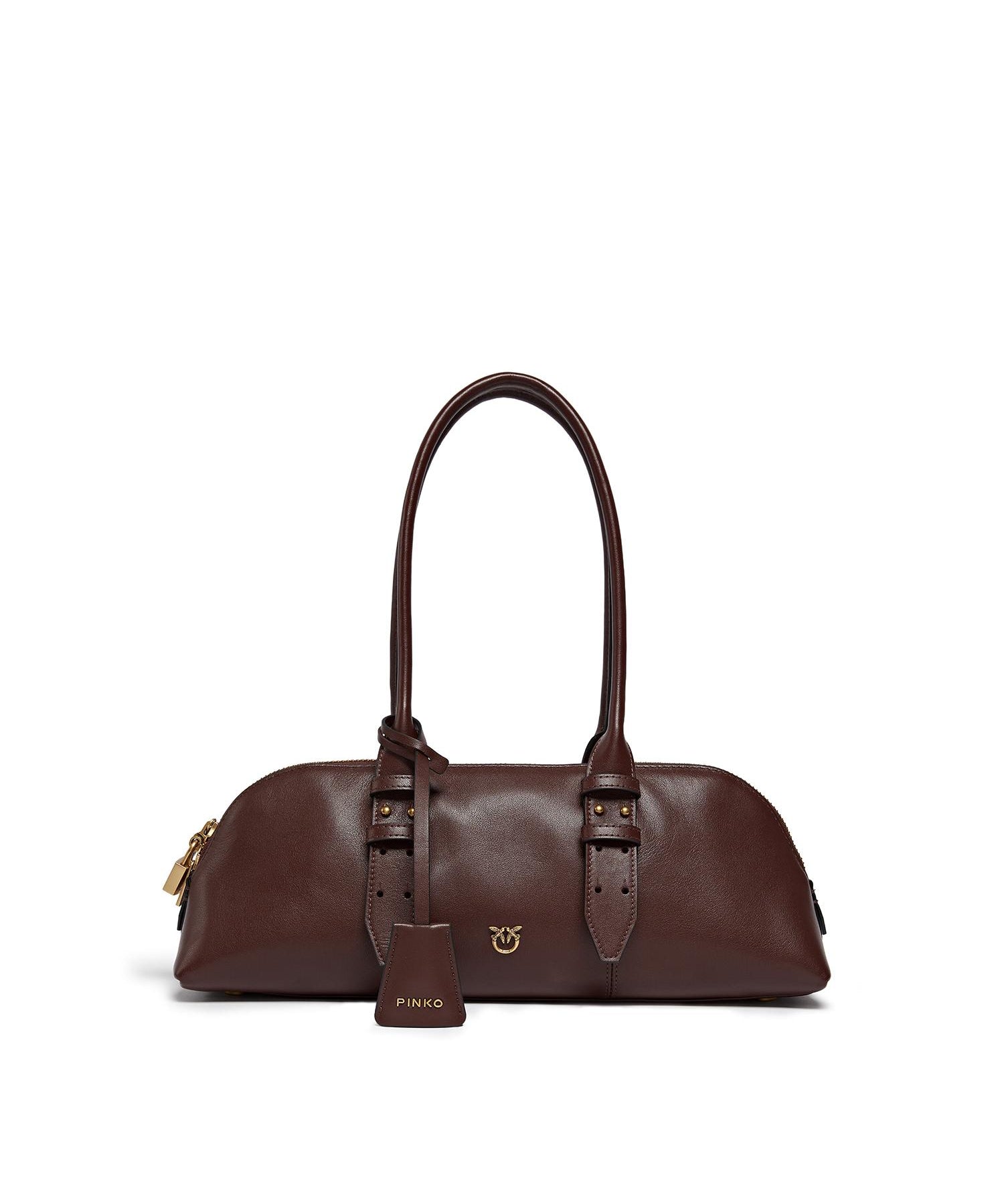 Borsa bowling Escape Bag Horizontal in pelle 106169 A0QOR49Q PINKO 