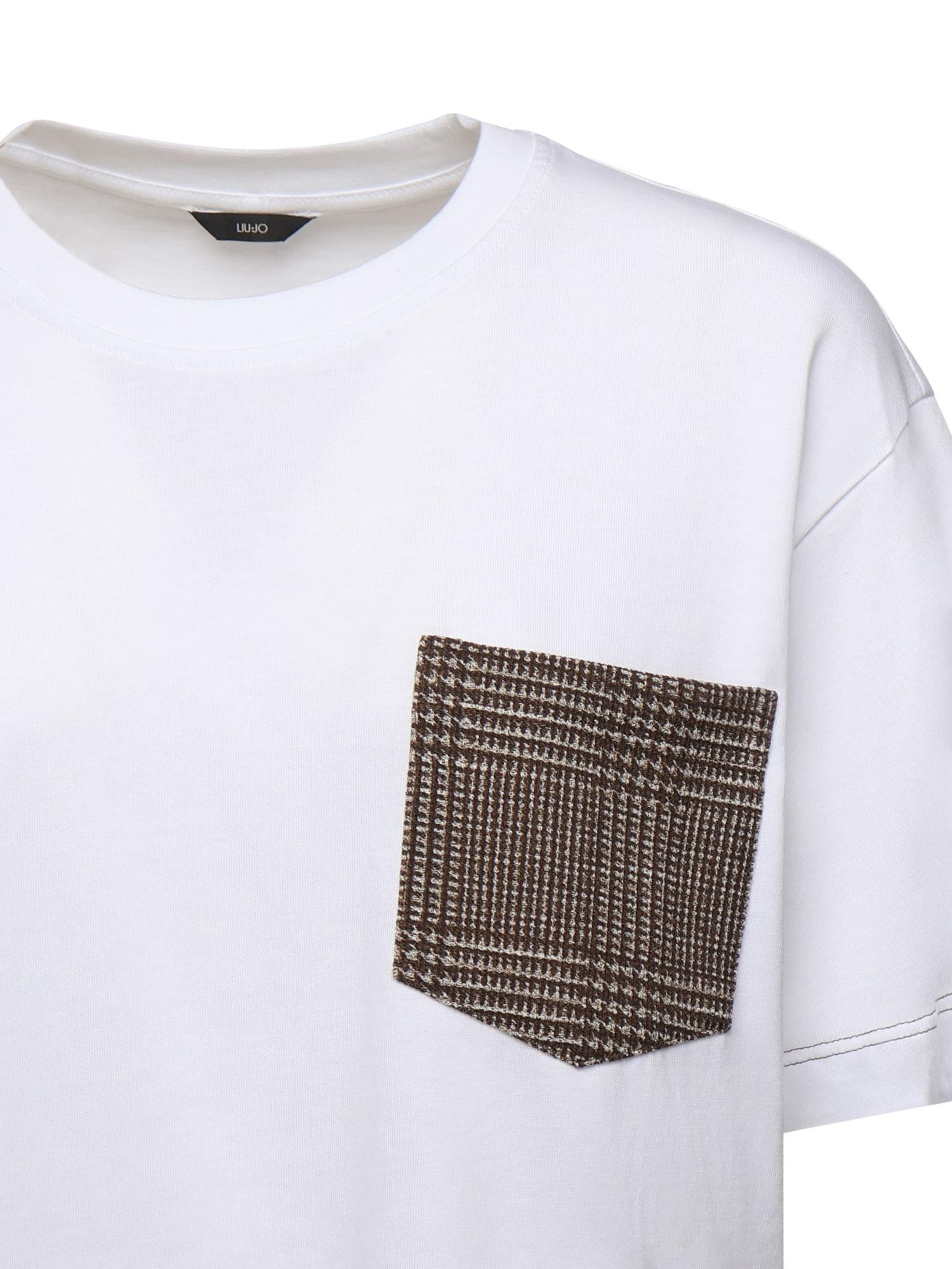 T-shirt in tasca a contrasto QF5039 J478314001 LIU JO 