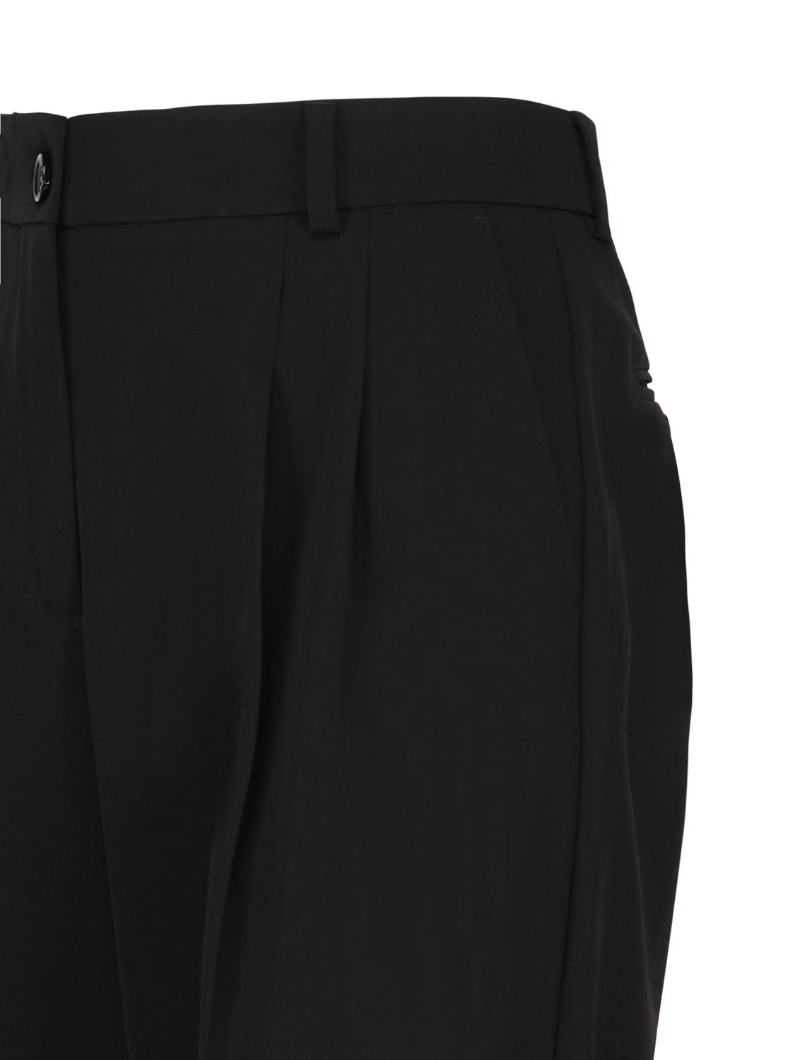 Pantaloni a vita alta con pieghe FTC17T FUBGBN0000 DOLCE & GABBANA 