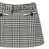 Skort in pied-de-poule<BR/> PF25111SK BW SELF-PORTRAIT 