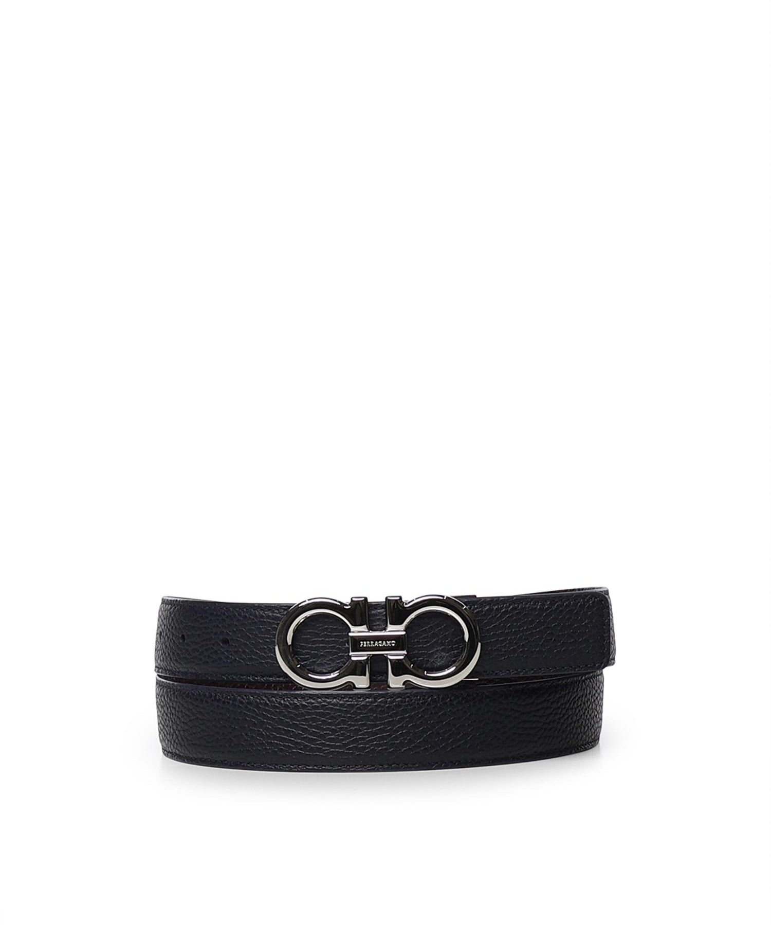 Cintura reversibile Gancini in pelle 670428 780487002 FERRAGAMO 