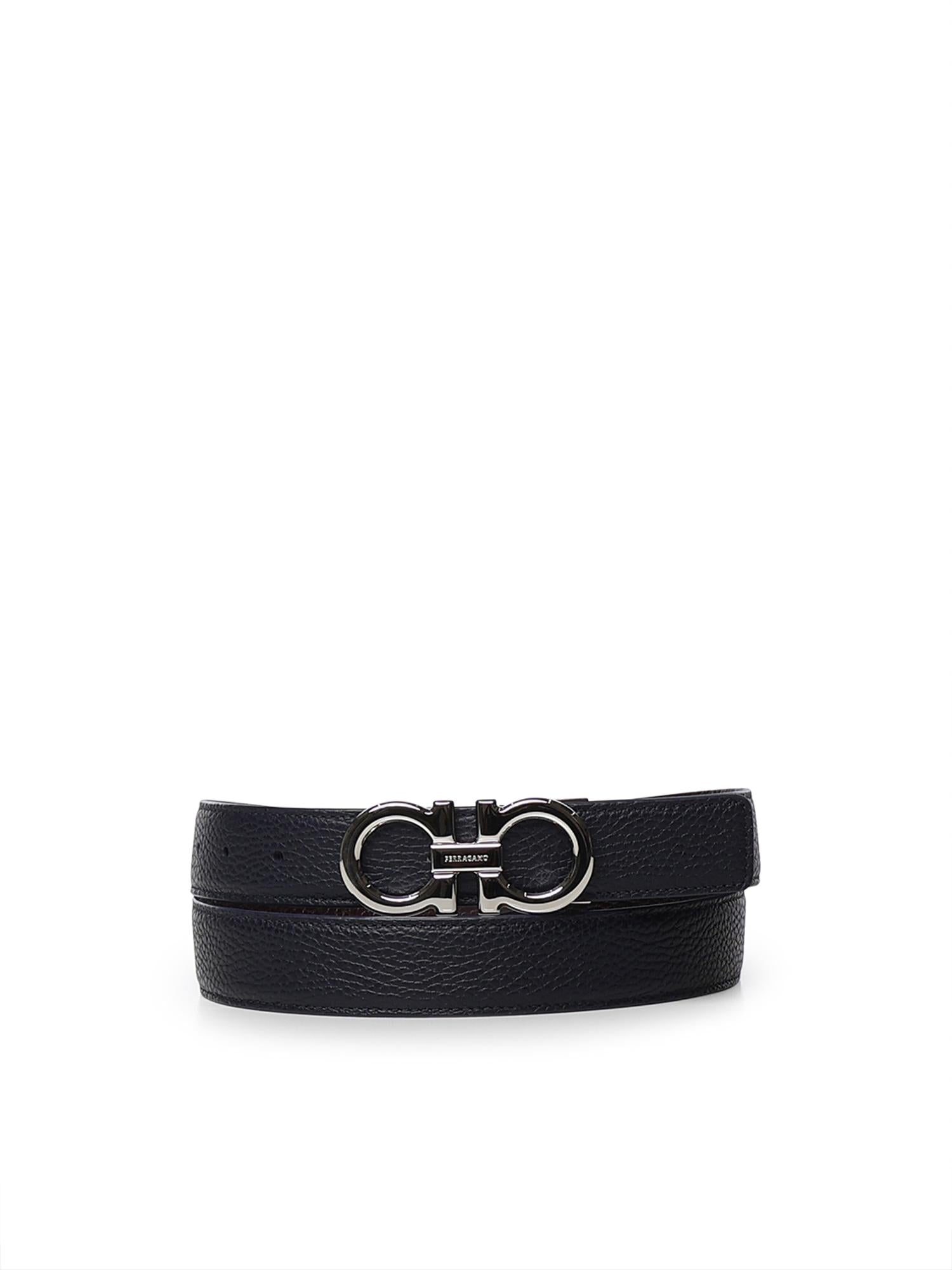 Cintura reversibile Gancini in pelle 670428 780487002 FERRAGAMO 