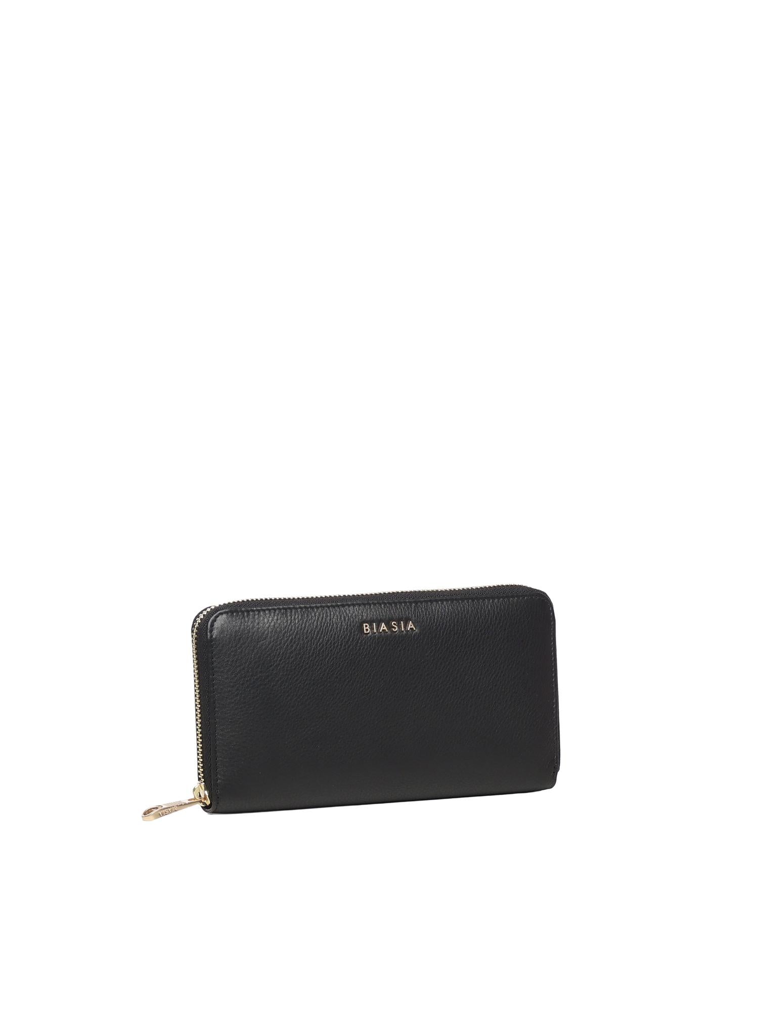 Portafoglio con logo in pelle BIPP9FF155 NERO BIASIA 