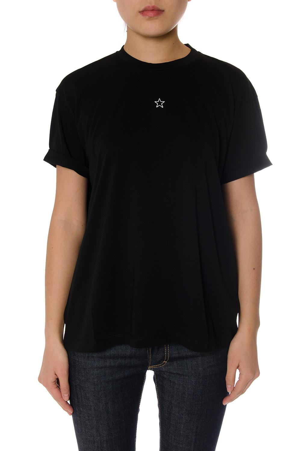 T-shirt in cotone con ricamo logo a contrasto 457142 SIW201000 STELLA McCARTNEY 