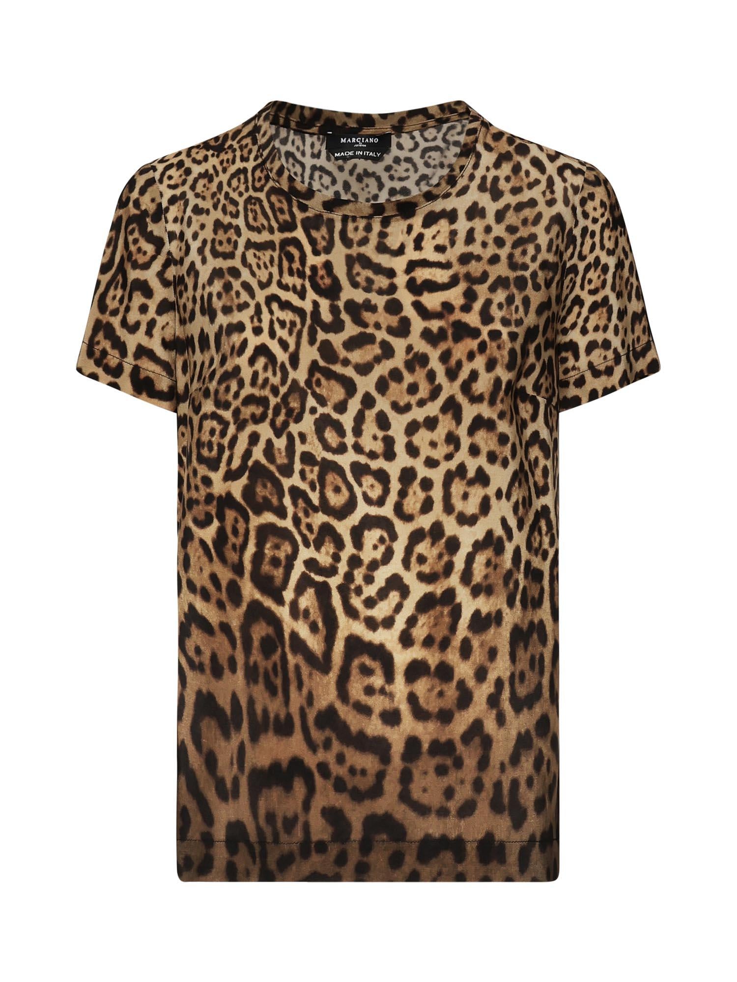 T-shirt con stampa animalier 5YGH29 7320AP1TO MARCIANO BY GUESS 