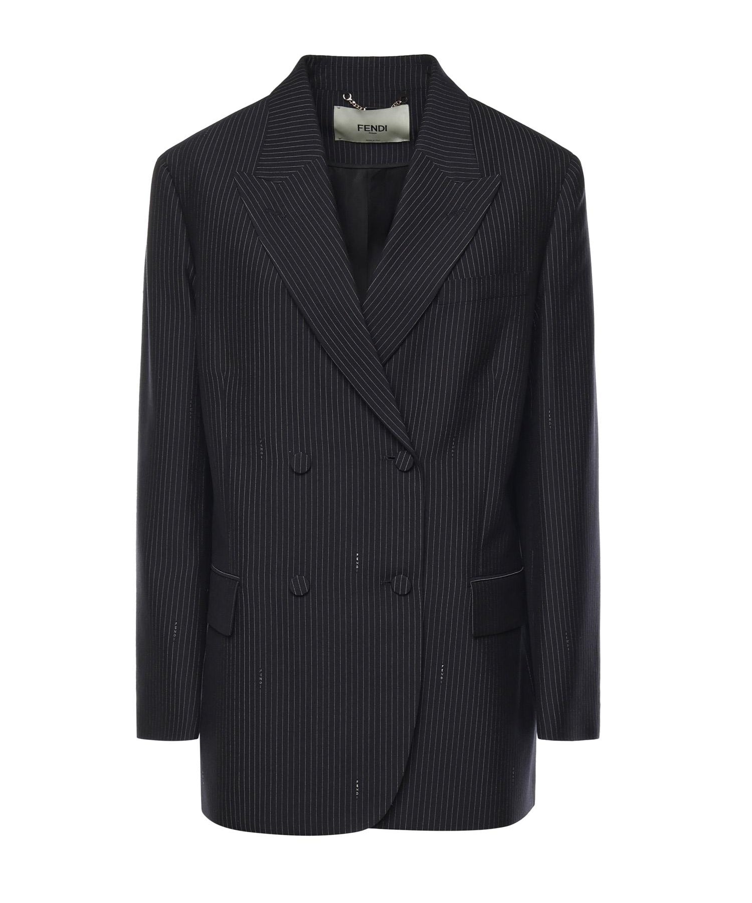 Blazer in lana gessata FJ7685 AW7IF0QG3 FENDI 