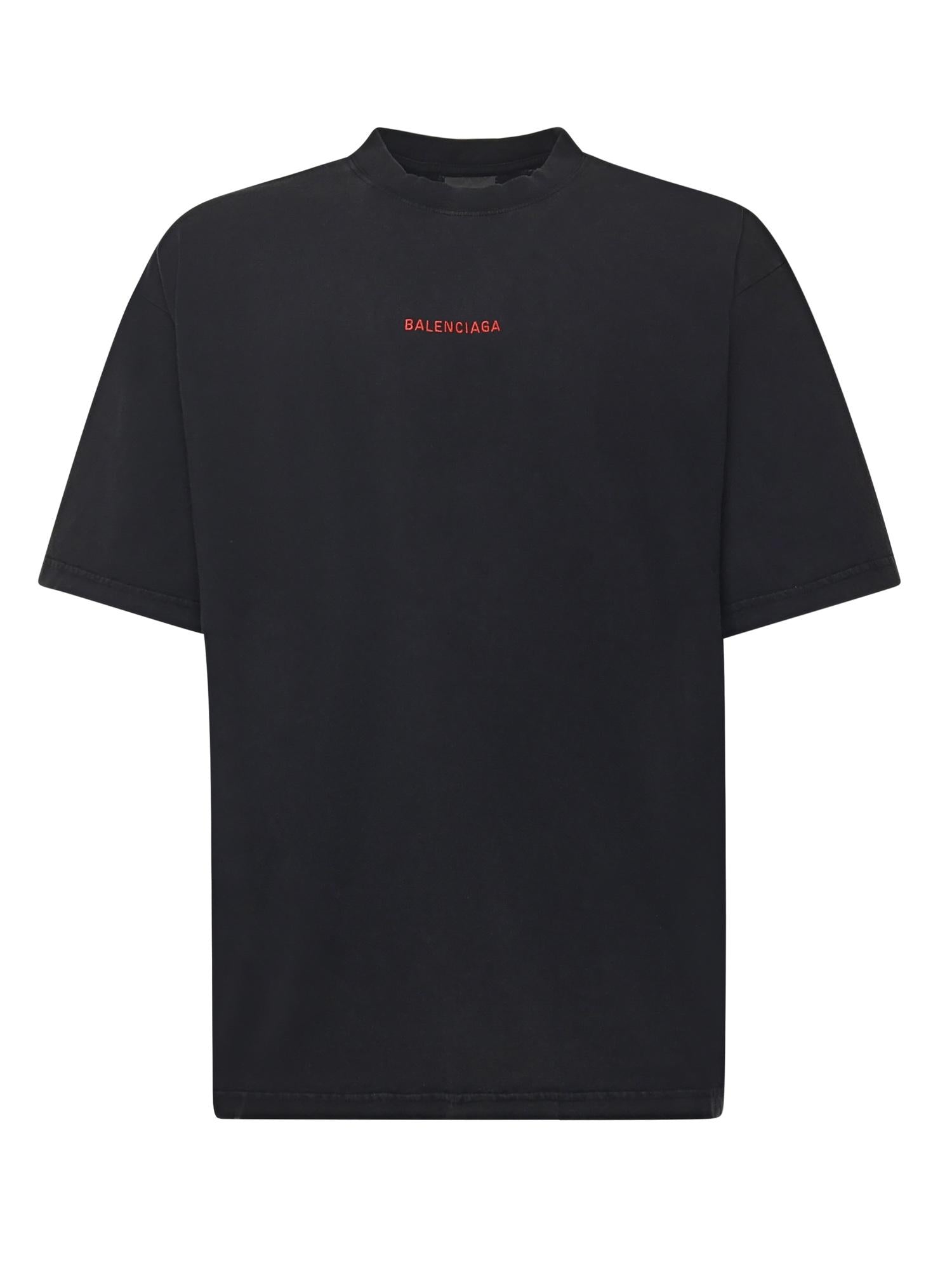 T-Shirt Back Medium Fit in jersey dry<BR/> 764235 TTVJ18483 BALENCIAGA 