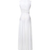 Abito con cut-out in maglia di seta<BR/> AA9R2800K061B 000 ALAIA 
