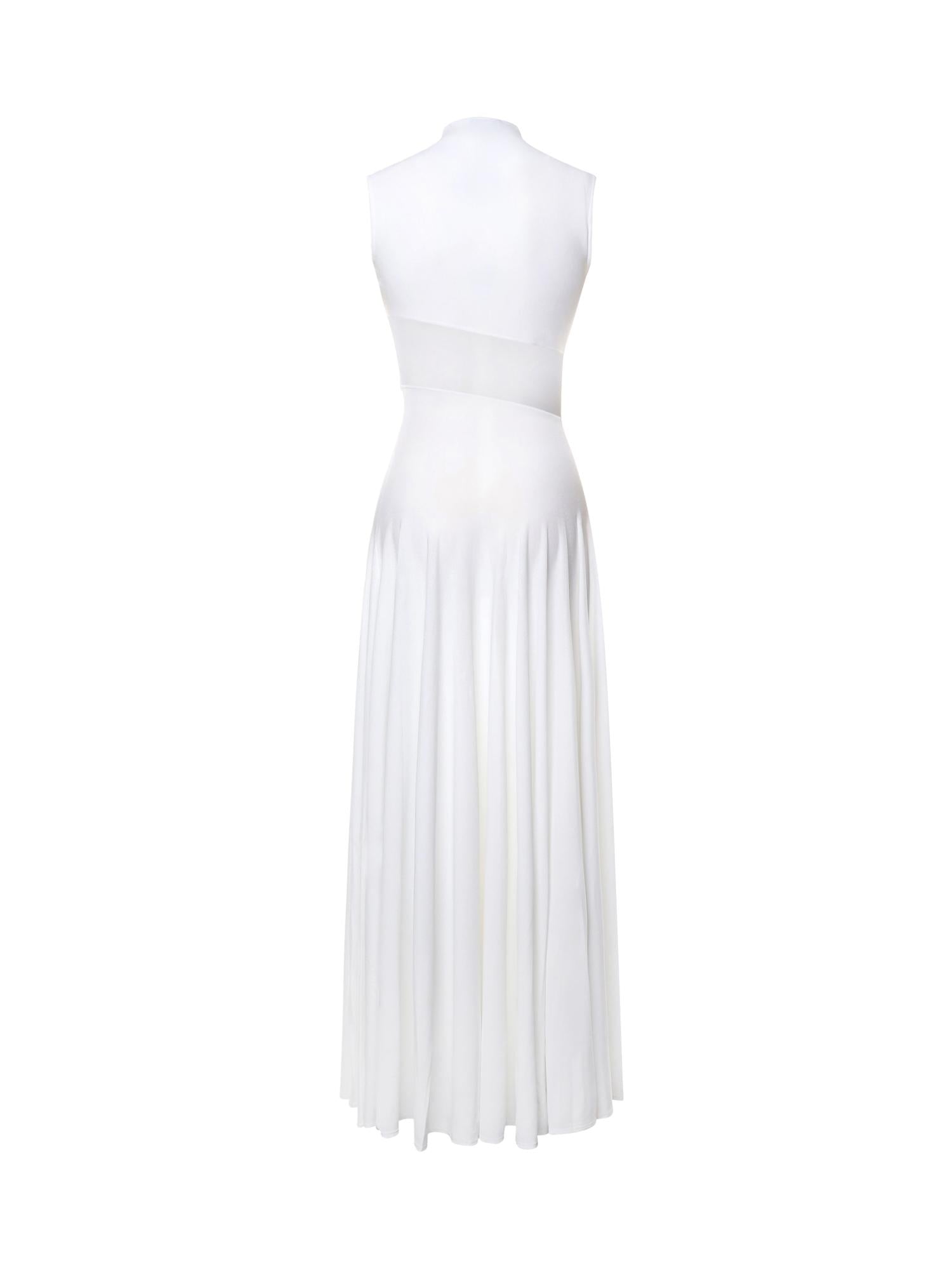 Abito con cut-out in maglia di seta<BR/> AA9R2800K061B 000 ALAIA 