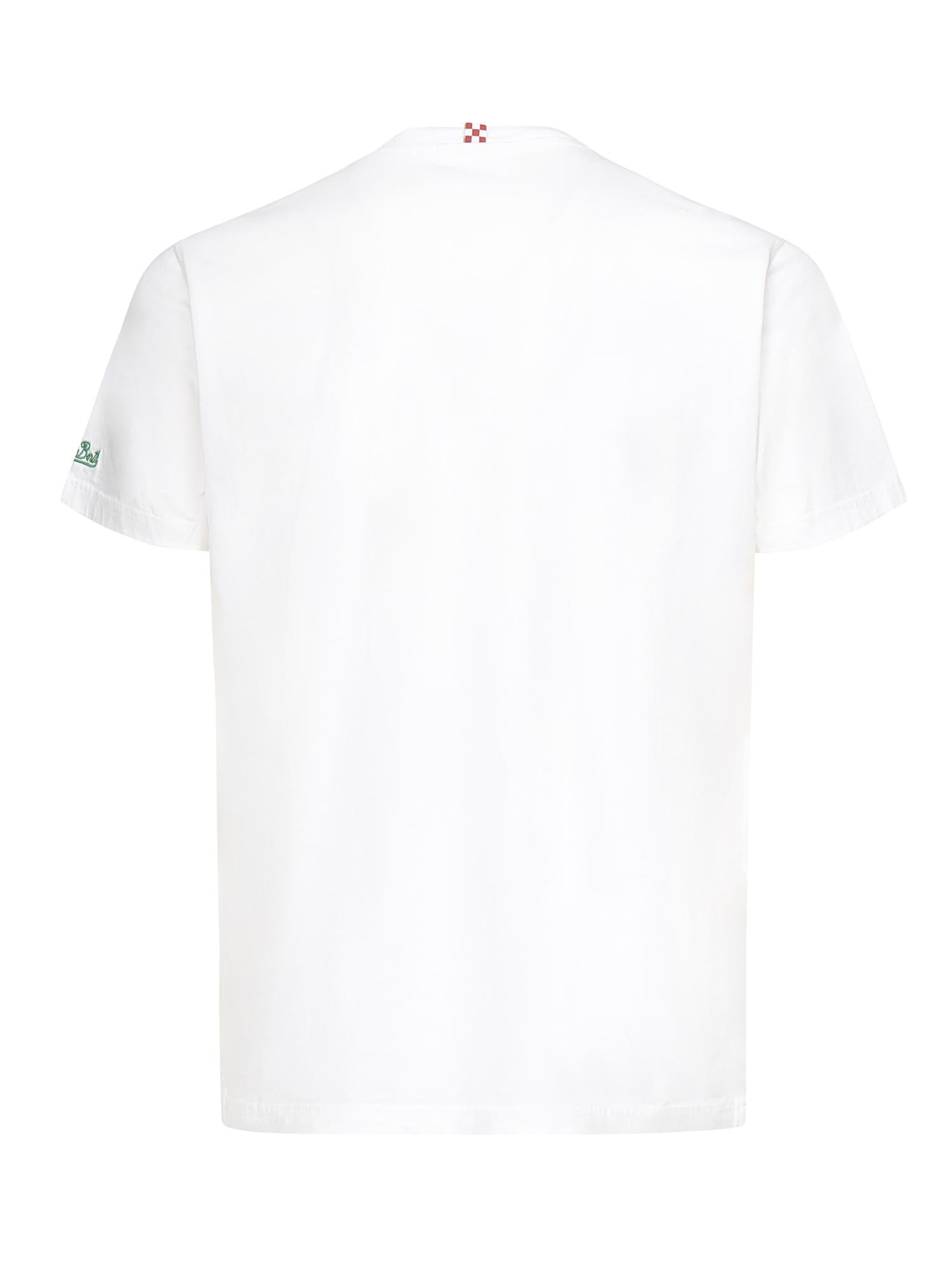 T-shirt Austin con ricamo e stampa AUS0001 05606H MC2 SAINT BARTH 