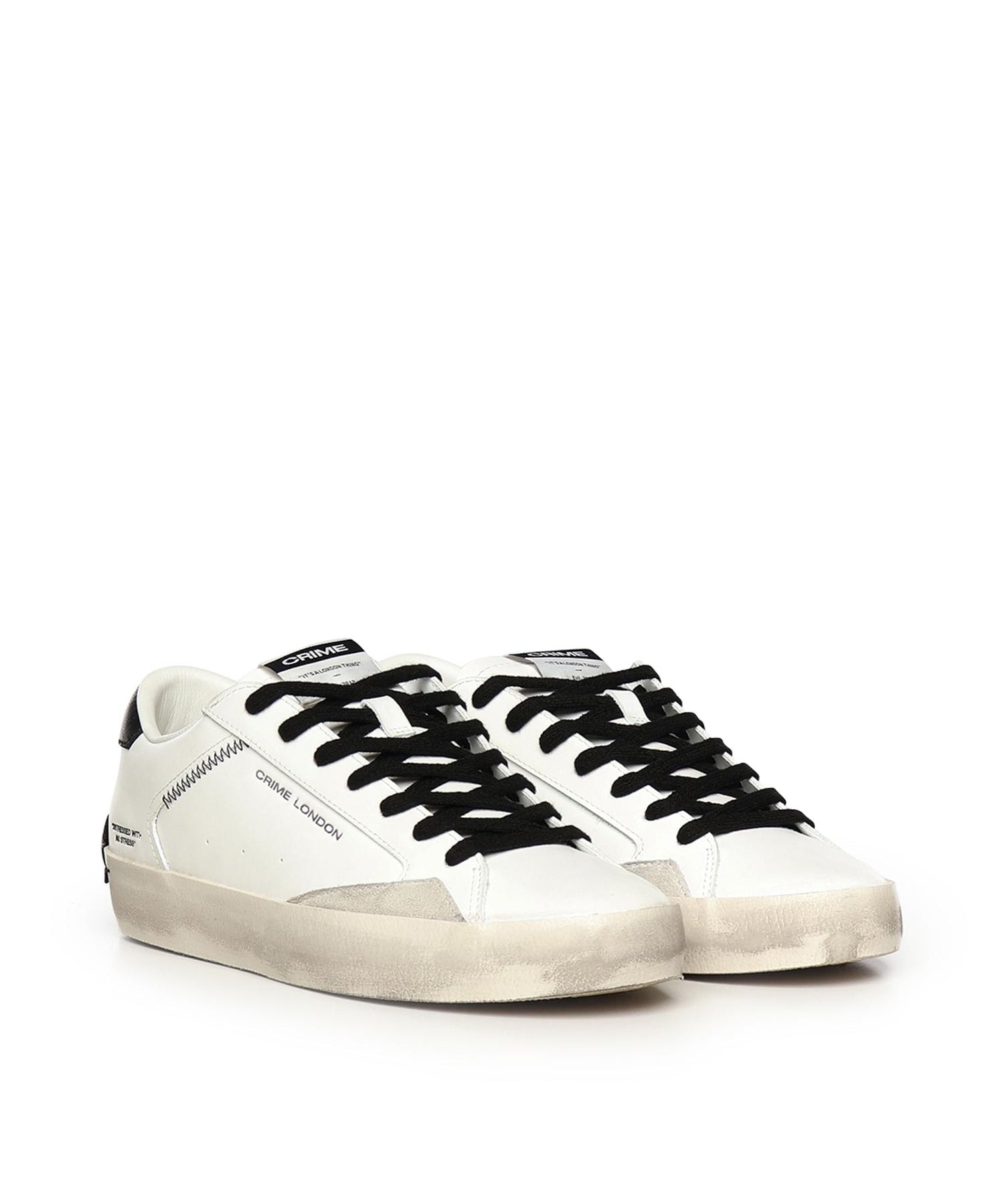 Sneaker Distressed in pelle 16001PP5B WHITE CRIME LONDON 