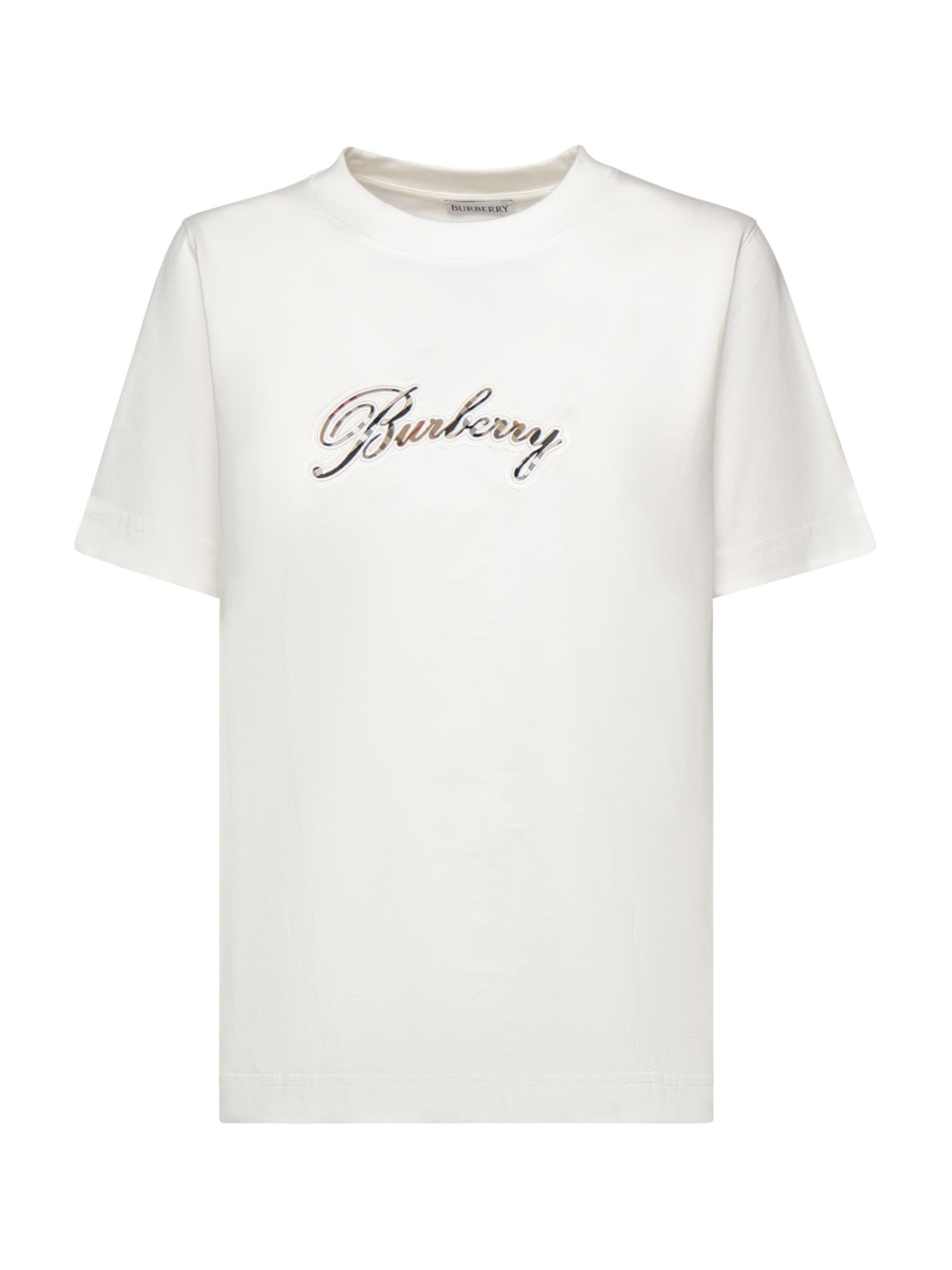 T-shirt in cotone con logo 8118971 B7078 BURBERRY 