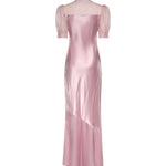 Abito lungo in raso di seta FABX4335F4376 7575 ALESSANDRA RICH 