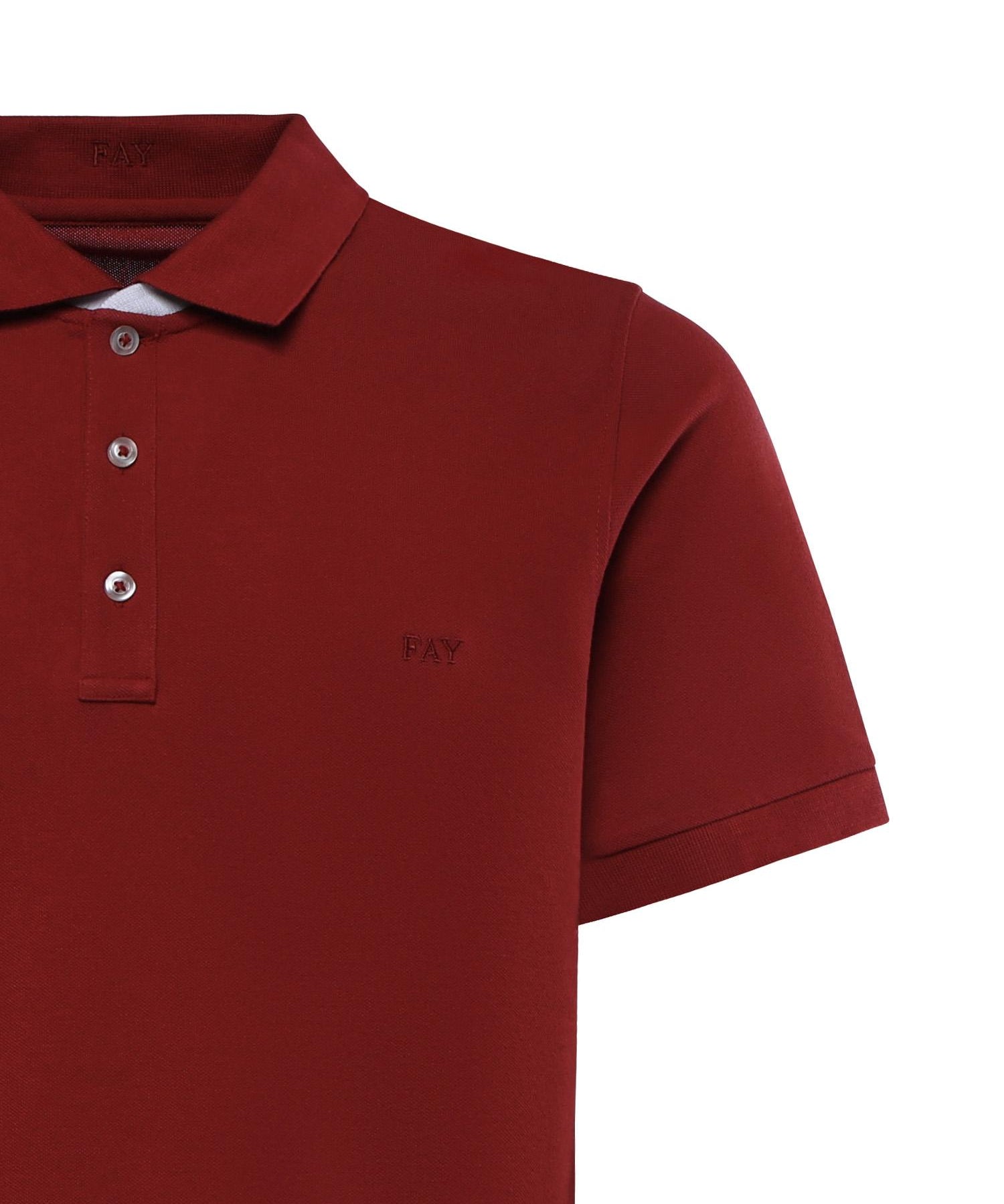 Polo in piquet stretch NPMB252135STDW R002 FAY 
