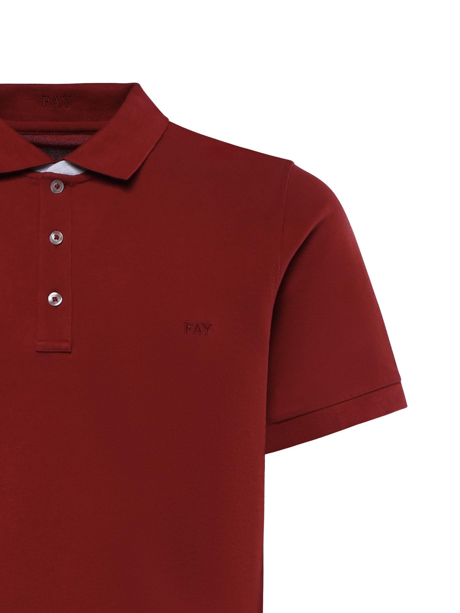Polo in piquet stretch NPMB252135STDW R002 FAY 