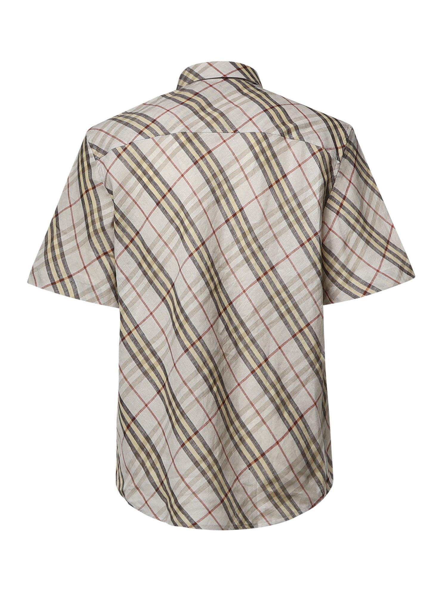 Camicia Check in lino 8123685 B8754 BURBERRY 