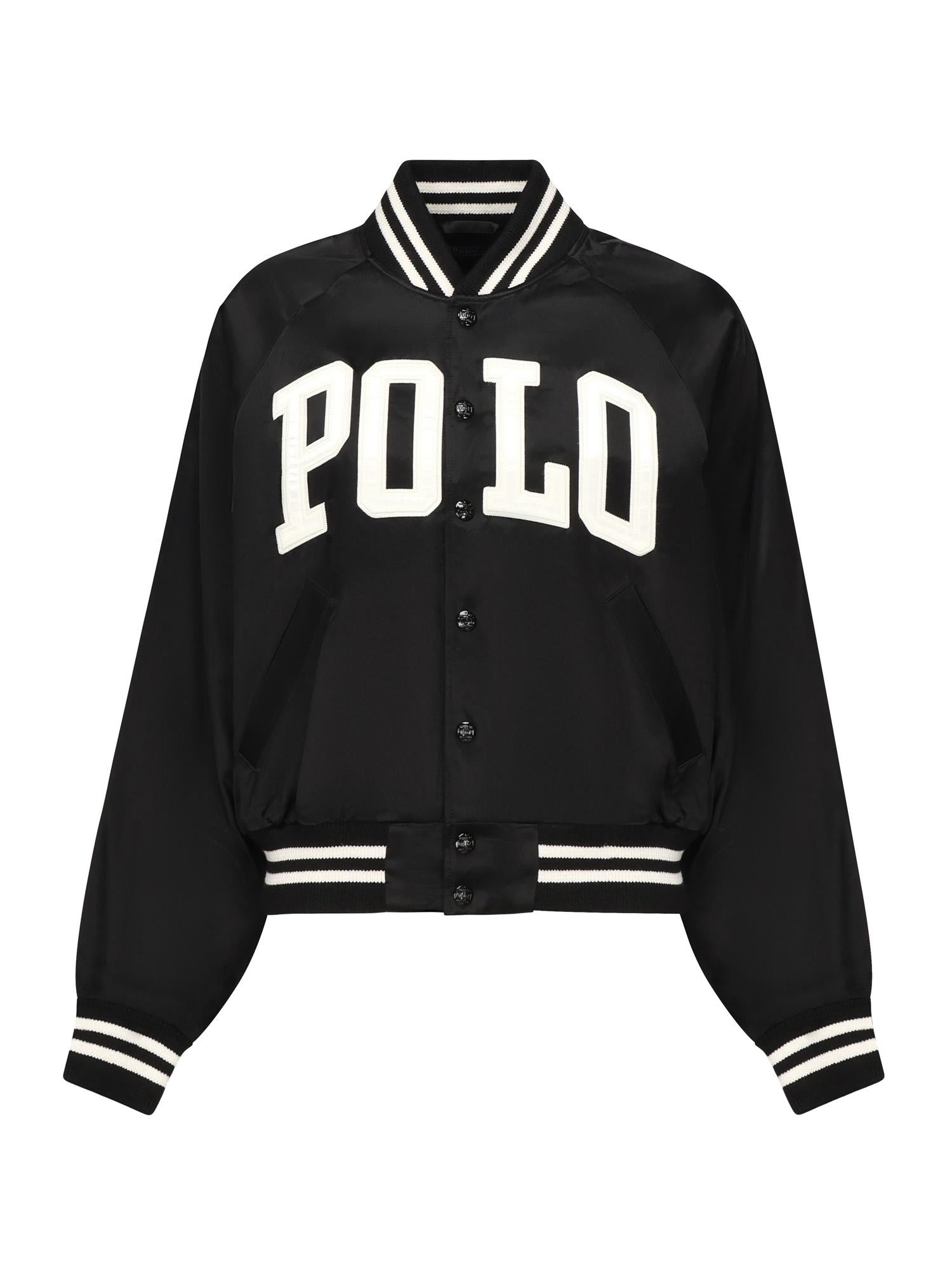 Bomber in raso con logo 211970985 001 POLO RALPH LAUREN 