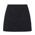 Minigonna con strass 105496 A2POZ99 PINKO 
