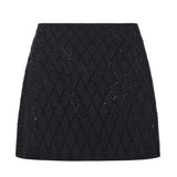 Minigonna con strass 105496 A2POZ99 PINKO 