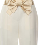Pantaloni in cotone e lino con fiocco 7B3RB6F4 8T1A03 VALENTINO GARAVANI 
