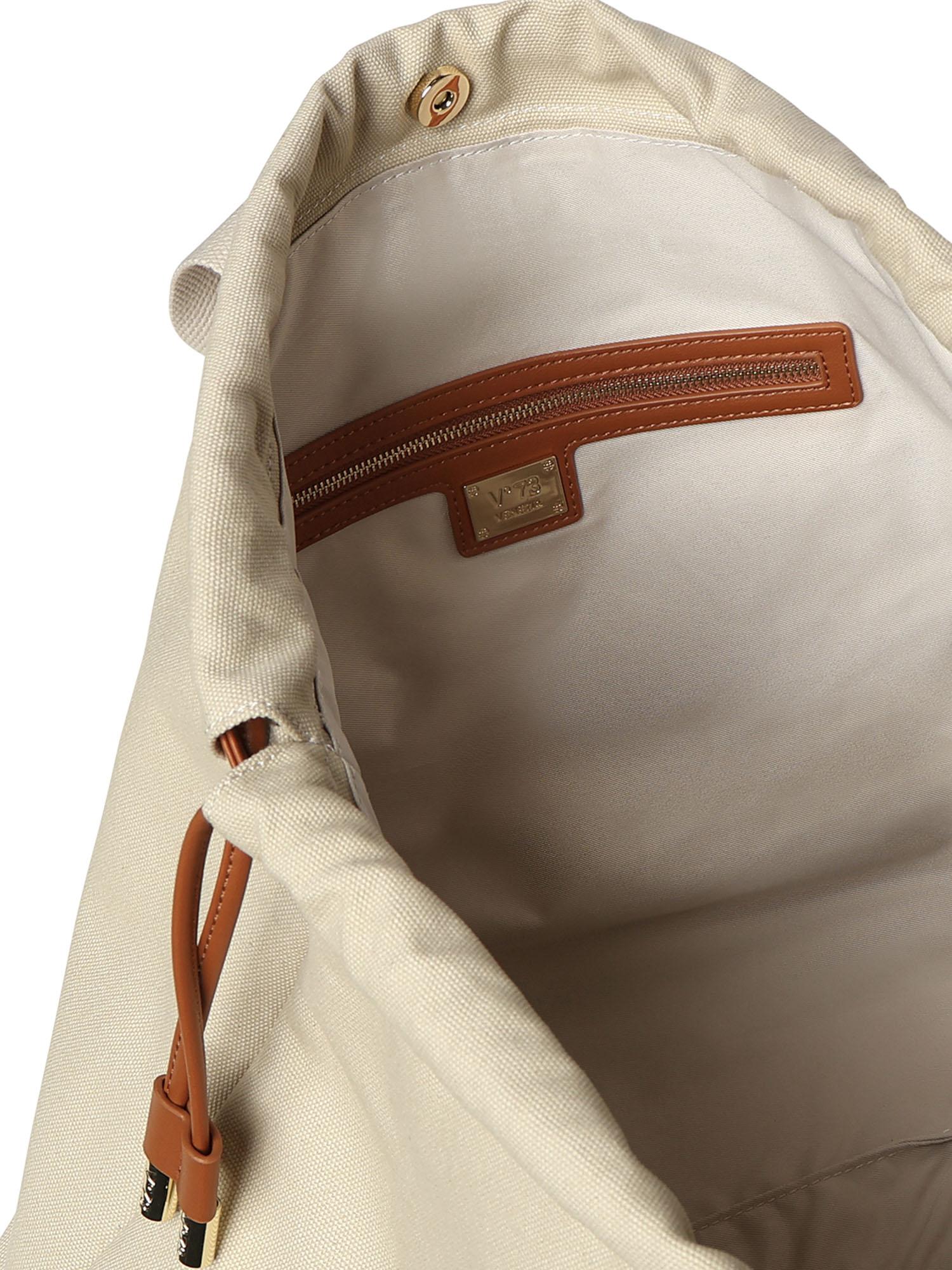 Borsa Responsability con logo 73BS9N005 RESPONSIBLEOFF WHITE/CUOIO V° 73 