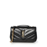 Borsa Loulou small in pelle di agnello trapuntata 801437 AAEAX1000 SAINT LAURENT 