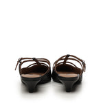 Sabot a listini in morbida pelle di vitello A55182 NERO CARMENS 