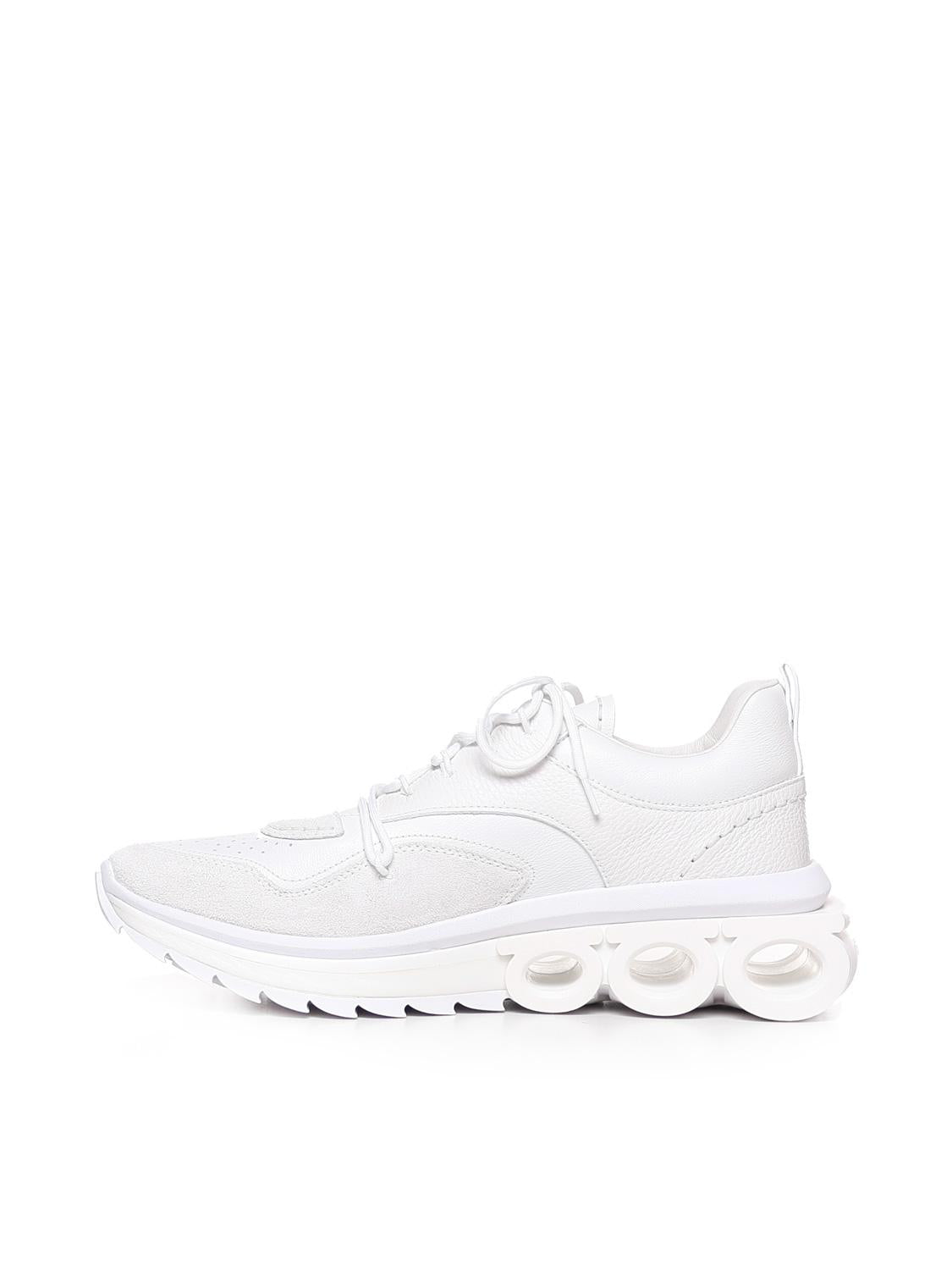 Sneakers con placca Gancini 021581 762773003 FERRAGAMO 