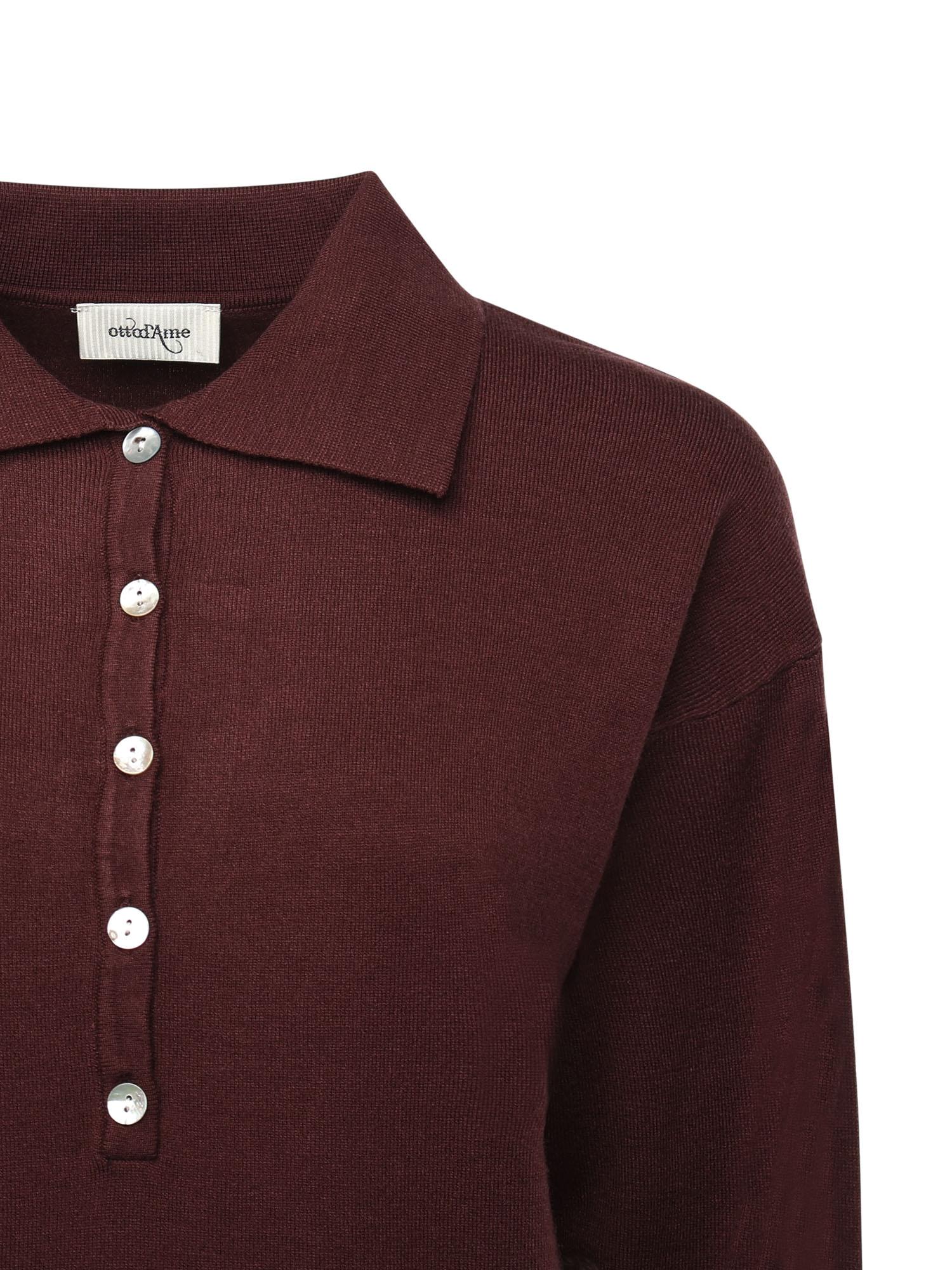 Maglia polo in viscosa<BR/> DK9210 TERRA OTTOD'AME 