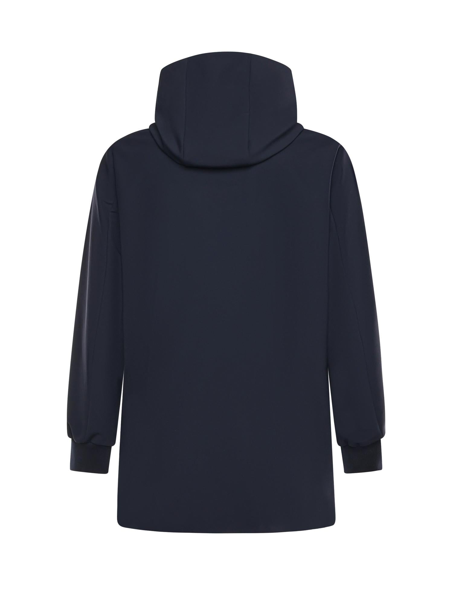 Parka con cappuccio e logo HE9440013 BLUE HESKIMO 