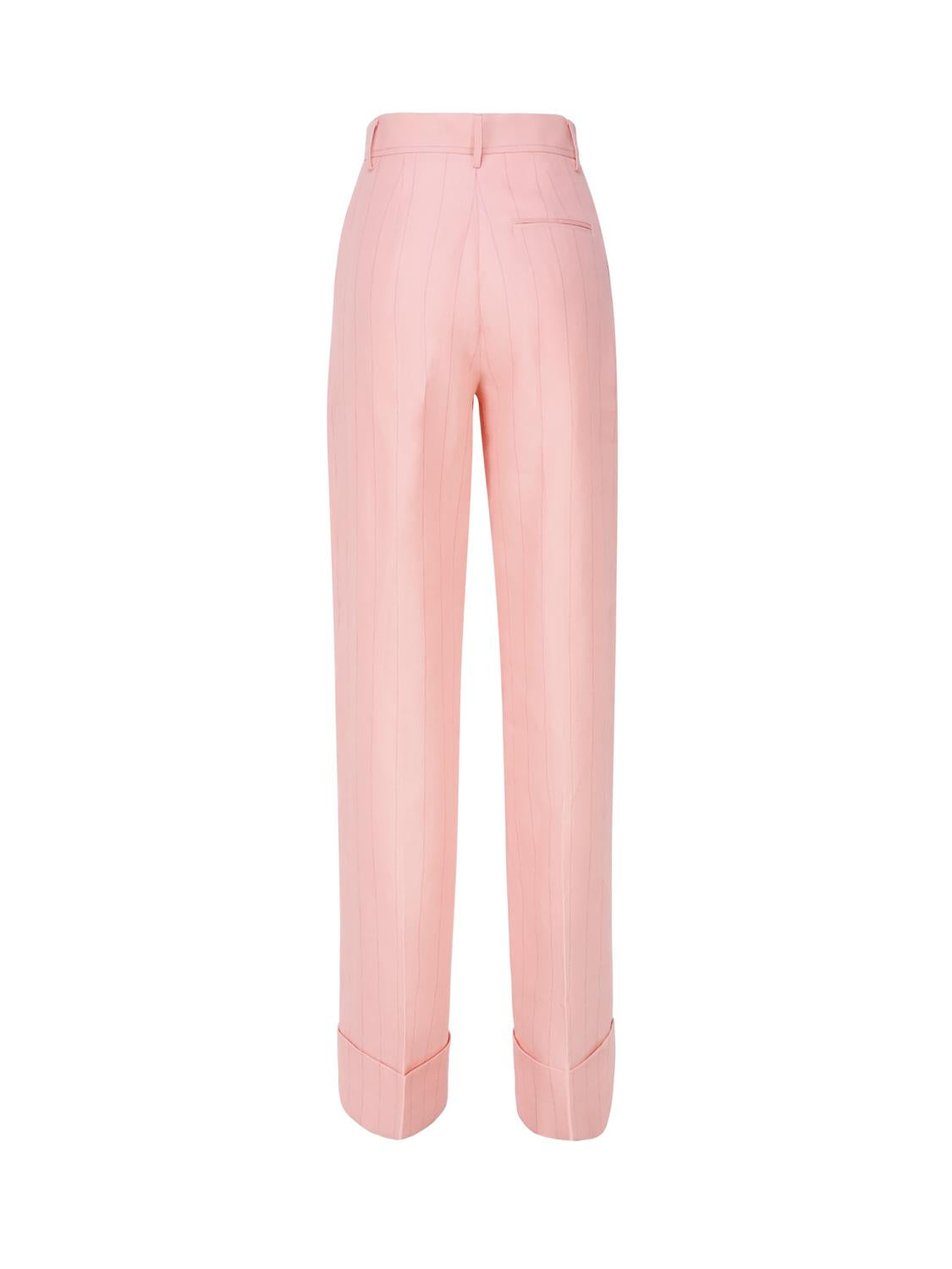 Pantaloni Nathalie in misto lino TM150407B TNL010PINK THE ANDAMANE 