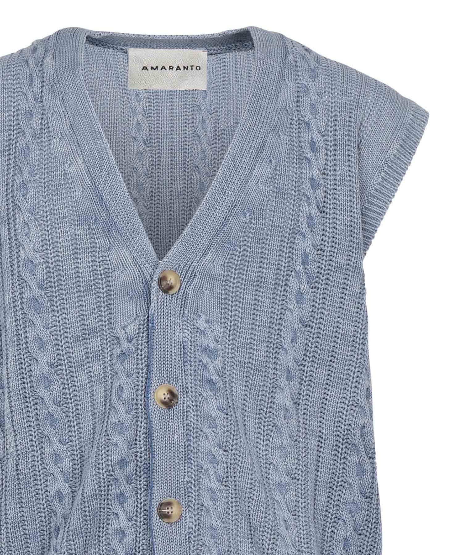 Gilet in cotone<BR/> B9D0038 86M AMARANTO 